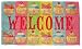 'Tea & Cakes' Design 'Welcome' Coir Doormat