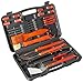 Home-Complete COMINHKPR121761 HC-1001 Wood BBQ Grill Tool Set-18 Pc Stainless Steel Barbecue Accessories wi