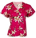 Ladies Hawaiian Star Orchid Blouse in Fuchsia