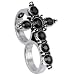 Burning Flame Stainless Steel Barbell Tongue Ring
