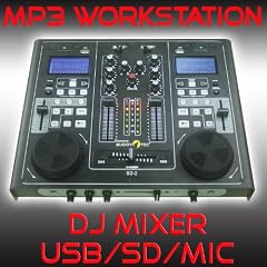 DJ-MIXER PLAYER MP3-WORKSTATION MIT 2 x USB + 2 x SD und Microfon Eingang