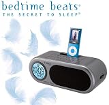 Bedtime Beats Sleep Stereo Sound Machine - Noise Maker / iPod Docking Station, Dual Alarm Clock Radio with Line-in Jack for All Other Audio Devices & Indiglo Night Light