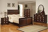 Temre Queen Bed In Rich Cappuccino Finish by Coaster Furniture