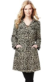 Easycare Shower Resistant Animal Print Mac with Belt