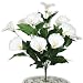 19" ELEGANT SILK WEDDING CALLA LILY BUSH WITH GRASS STRANDS WHITE 81