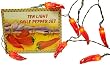 Set of 10 Spicy Red Hot Chile Pepper Novelty Christmas Lights - Green Wire