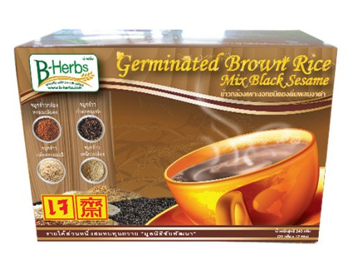 B-herbs Germinated Brown Rice with Black Sesame Beverage 240g. (20g.x12 Sachets)