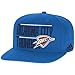 NBA Oklahoma City Thunder Men's High Box Flat Brim Snapback Cap, One Size, Royal