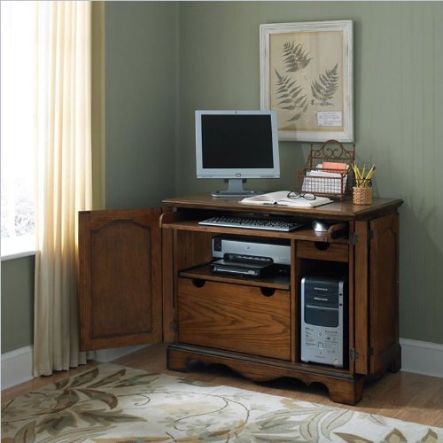 Cheapest Home Styles Country Casual Compact Office Cabinet in Distressed Oak Finish