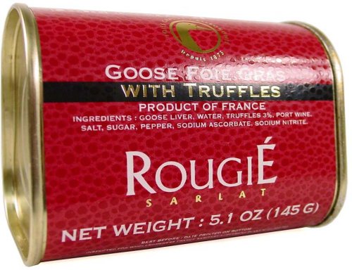12 pack Rougié Block of Goose Foie Gras with 3% Truffles (Paté) 5.1 oz 145 gr French... by Rougie