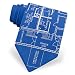 Commercial Blueprint Tie by Wild Ties - Blue Microfiber
