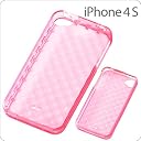 iPhone4/4S キラキラソフトジャケット/ピンク