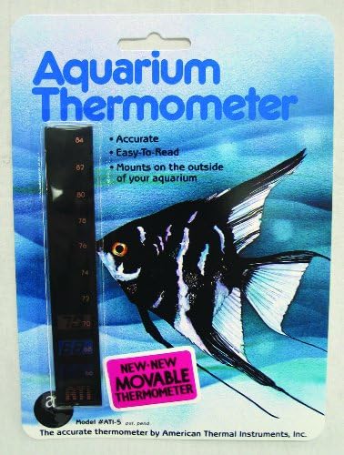 AMERICAN THERMAL A-1005 LIQUID CRYSTAL VERTICAL AQUARIUM THERMOMETER MEDIUM