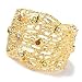Sterling Silver / Platinum or 18K Vermeil 6 Multi-Gem Wide Cuff Bracelet