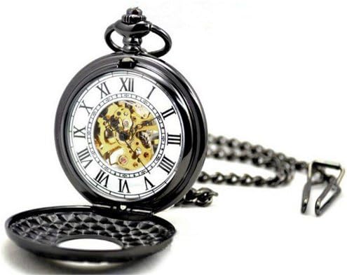 Roman Dual Display Vintage Fashion Glass A Mechanical Pocket Watch