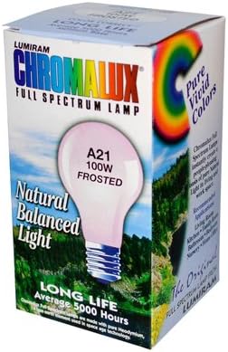 New - Chromalux Light Bulb Frosted-100W - 1 Bulb