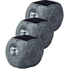 Wagner 1020061 Solarleuchte Solar Rock 3er Set
