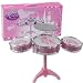 7pc Plastic Pink Big Happy Band Toy Drum Set
