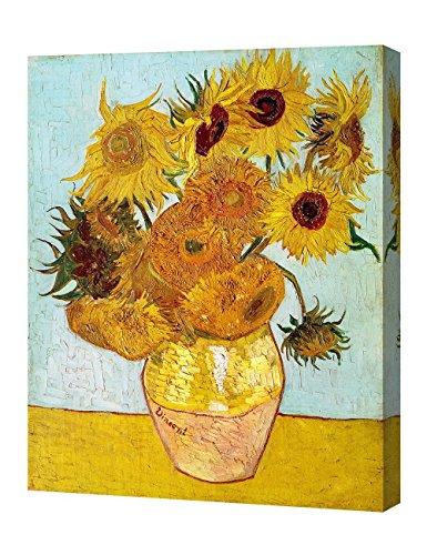 DecorArts - Twelve Sunflowers, by Vincent Van Gogh. The Classic Arts Reproduction. Art Giclee Print On Canvas, Stretched Canvas Gallery Wrapped. 16x20