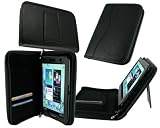 rooCASE Executive Portfolio (Black) Leather Case Cover with Landscape / Portrait View for Samsung GALAXY Tab 7.0 PLUS Tablet / Samsung GALAXY Tab 2 7.0