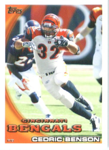 2010 Topps NFL Football Card # 260 Cedric Benson - Cincinnati Bengals - NFL Trading Card in a Protective ScrewDown Case!