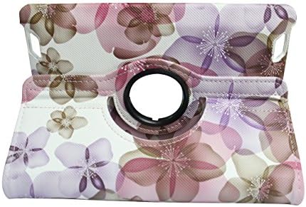 Generic Newly All-new Designed PU Leather Luxury Stylish Ultra Slim-Fit Ultra Lightweight 360 Degrees Rotating Swivel Stand Lucky Flower Book Pattern Design Series Flip Folio Portfolio Smart Cover Case Stand Skin Multi-Angle Viewing for Amazon Kindle Fire HD 7" Tablet (Only for 2013 year release 2013 Model Release) with Free Gifts Bonus Stylus Pen + Cleaning Cloth Pad + Protective Screen