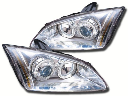 FK Automotive FKFSFO021 Angel Eyes Scheinwerfer passend f&uuml;r Ford Focus Baujahr 05-, chrom Preisvergleich
