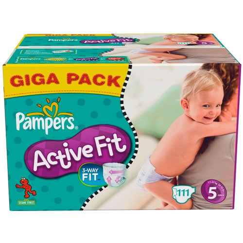 Pampers Active Fit Windeln Gr.5 Junior 11-25 kg Giga, 111 Stück
