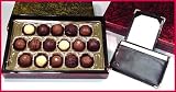 Organic Truffles In Gold Lacquer Box 16 Piece & Open Note Jotter With Gold Corners
