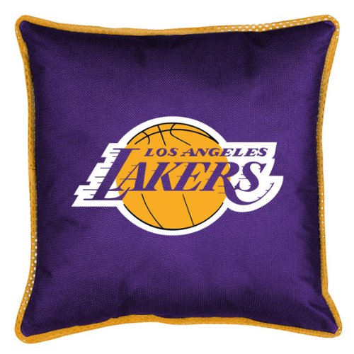 Best Quality Sidelines Pillow - Los Angeles Lakers NBA /Color Purple Size 18 X 18