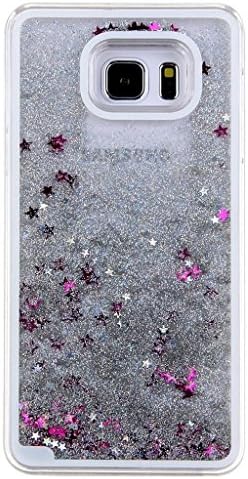Note 7 Case,Galaxy Note 7 Case,GUANGHE Creative Design Flowing Liquid Floating Glitter Sparkle Stars Hard Case For Samsung Galaxy Note 7 (2016) (Silver)