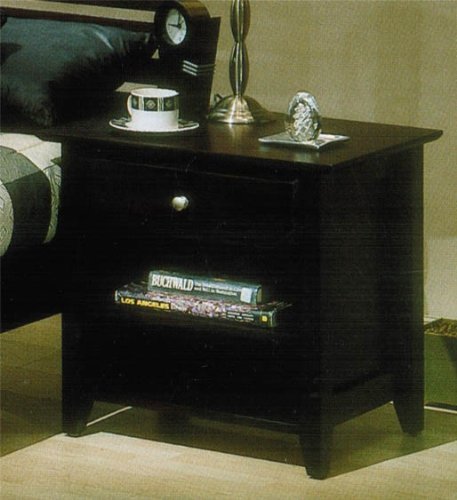 Nightstand with Contemporary Style Design in Dark Cherry Finish