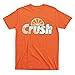 Tee Luv Men's Faded Orange Crush Shirt - Retro Crush Soda Logo T-Shirt, Orange Heather, S