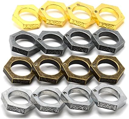ONEON Multifunction Ring Personal Outdoor Emergency Self Defense Tools Pack of 4