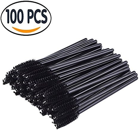 MQB 100 Pieces Disposable Eyelash Mascara Wands Brushes Applicator Eye Lash Makeup Applicators Brush Tools Kit