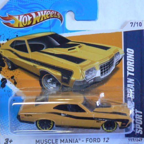 Hot Wheels Muscle Mania - Ford 12 (7/10) '72 Ford Gran Torino Sport (117/247) Short Card