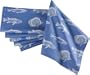 TCL Elegant Fish Cloth Cotton Damask Napkins - Set of 6 [Blue]