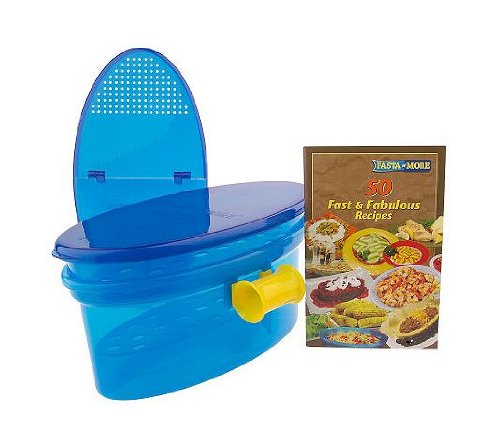 Pasta N More 5 Piece Microwave Pasta Cooker Set with Bonus Cookbook