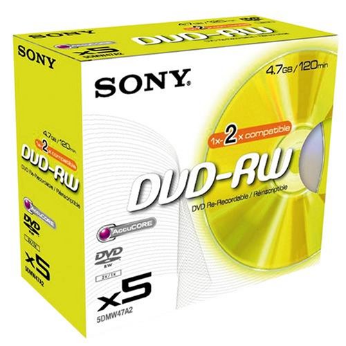 Sony 5 DVD-RW - 4.7 Go - Boîtier CD - ...