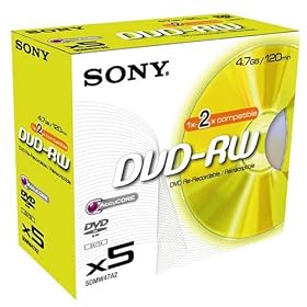 Sony DMW 47 - 5 x DVD-RW 4.7 GB - jewel Case - storage media