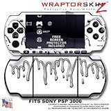 Chrome Drip on White WraptorSkinz Skin and Screen Protector Kit fits Sony P ....
