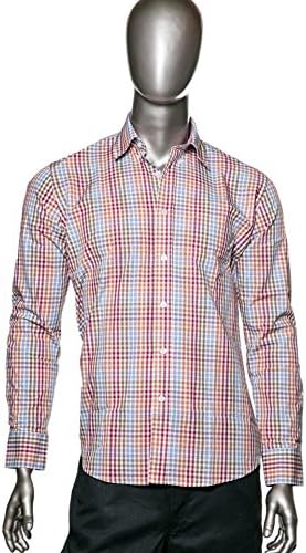 Swiss Wear Soign_ Men's Woven Dress Shirt MULTI COLORED - M