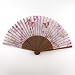 Japanese Silk Handheld Fan, Light Purples with Golden Butterflies HF185