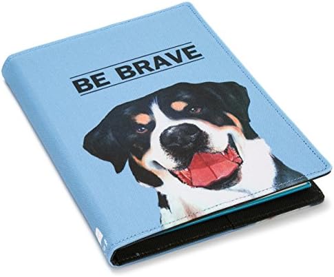 Senbernard Print Refillable Notebook Cover, Size A5 Blue Color