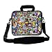 14 inch Application Icon Wallpaper DOUBLE Sided Print Dual Compartment Laptop Carrying Case Notebook Slipcase Bag Netbook Sleeve Cover for Apple PowerBook Dell HP