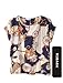 VOBAGA® Women's Big Wheels Printed Chiffon T Shirt Batwing Loose Blouse Casual Tee Tops M