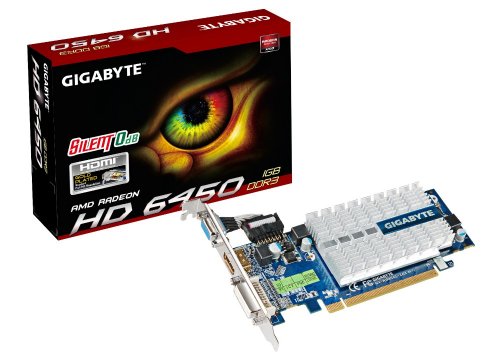 GIGABYTE Radeon HD6450 1024MB DDR3 64bit PCI-E Low Profile HDMI Dual-link DVI-D D-sub akti Preisvergleich