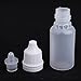 TOPWEL Excellent Quality 50pcs 15ml Empty Eyedrops Plastic Dropper Dropping Bottle Eye Liquid Dropper- Plug Can Removable the Lip Can Be Screwed On