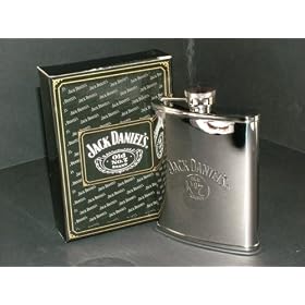 JACK DANIELS 6oz Polished Chrome Hip Flask - New