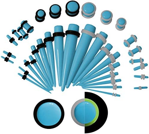 36 pc Set - Best Ear Stretching Tapers and Plugs Starter Kit – Colors